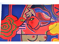 Corneille - fenêtre ouverte sur le paysage- zeefdruk - 120x99 cm - afbeelding 2 van  13