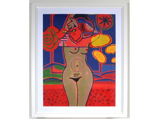 Corneille - fenêtre ouverte sur le paysage- zeefdruk - 120x99 cm - afbeelding 1 van  13