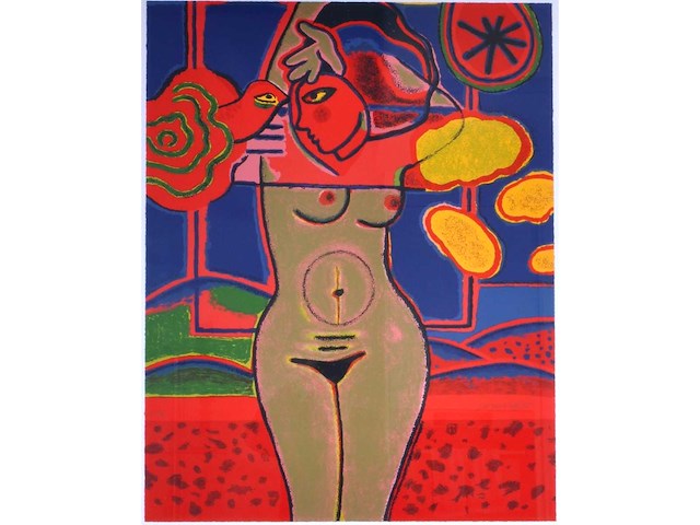 Corneille - fenêtre ouverte sur le paysage- zeefdruk - 120x99 cm - afbeelding 6 van  13