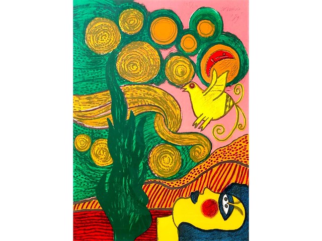 Corneille - hommage à van gogh - litho - ingelijst - afbeelding 7 van  8