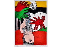 Corneille - la femme au paravant - litho - 1984 - afbeelding 1 van  1