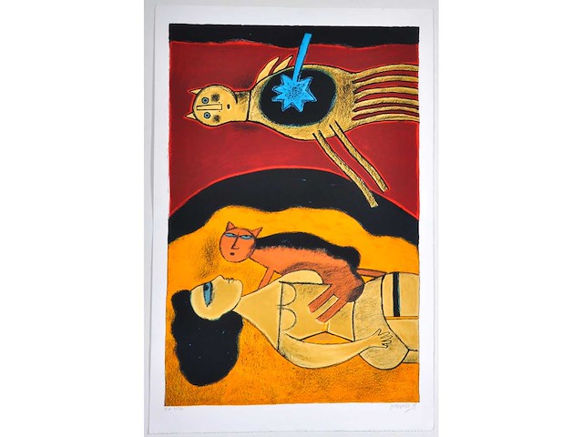 Corneille - la reine de sable - litho - 105x75 cm - afbeelding 3 van  10
