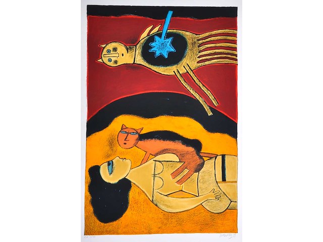 Corneille - la reine de sable - litho - 105x75 cm - afbeelding 1 van  10