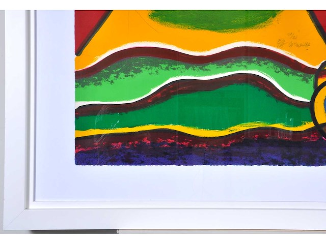 Corneille - le grand oiseau au dessus du mont fuji - zeefdruk - 141x109 cm - afbeelding 9 van  12