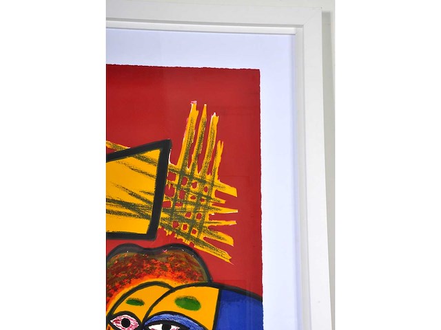 Corneille - le grand oiseau au dessus du mont fuji - zeefdruk - 141x109 cm - afbeelding 12 van  12