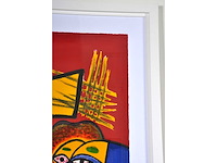 Corneille - le grand oiseau au dessus du mont fuji - zeefdruk - 141x109 cm - afbeelding 12 van  12