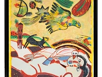 Corneille (1922-2010), 'china suite', 2004, terragraph on canvas, n° 24/120 47 x 47 cm. (18 1/2 x 18 1/2 in.), frame: 51.5 x 51.5 cm. (20.28 x 20.28 in.) - afbeelding 2 van  6