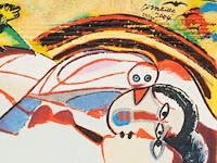 Corneille (1922-2010), 'china suite', 2004, terragraph on canvas, n° 24/120 47 x 47 cm. (18 1/2 x 18 1/2 in.), frame: 51.5 x 51.5 cm. (20.28 x 20.28 in.) - afbeelding 4 van  6