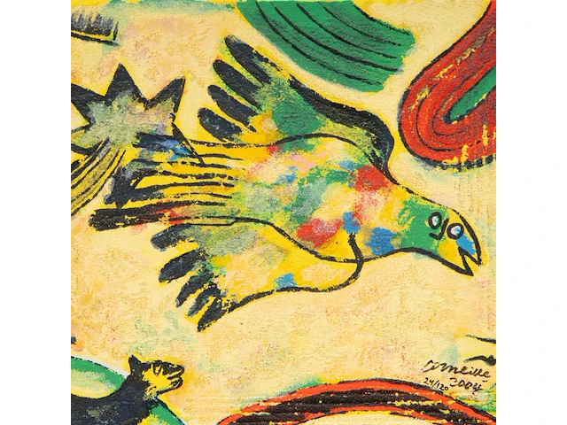 Corneille (1922-2010), 'china suite', 2004, terragraph on canvas, n° 24/120 47 x 47 cm. (18 1/2 x 18 1/2 in.), frame: 51.5 x 51.5 cm. (20.28 x 20.28 in.) - afbeelding 6 van  6