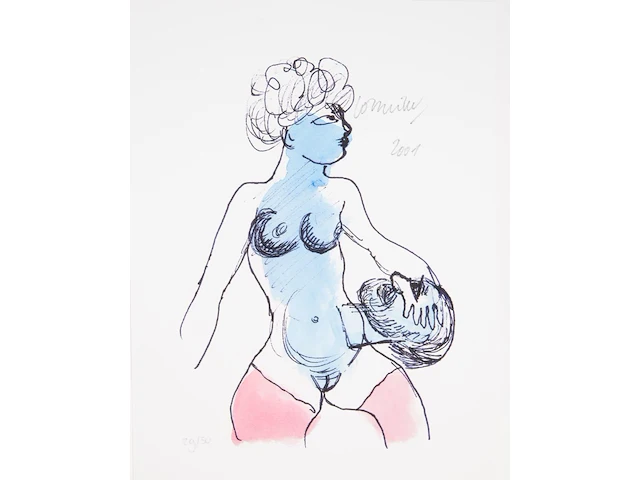 Corneille (1922-2010), 'oscar wilde, salomé', 2001, containing 13 lithographs, n° 29/50 38 x 38 cm. (14.96 x 14.96 in.) - afbeelding 8 van  18