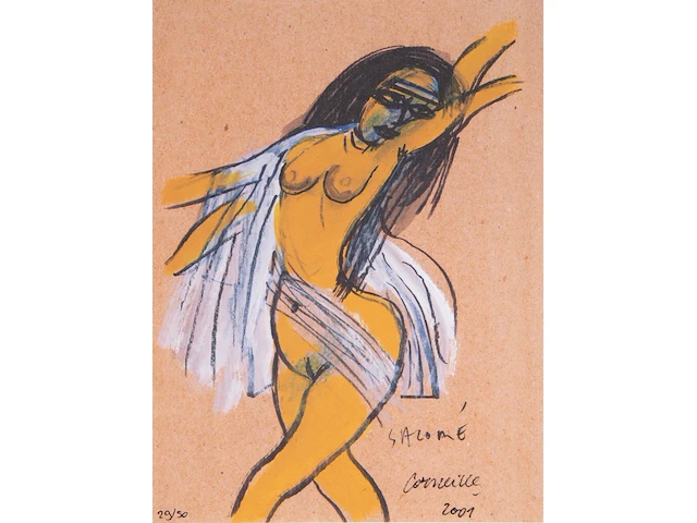 Corneille (1922-2010), 'oscar wilde, salomé', 2001, containing 13 lithographs, n° 29/50 38 x 38 cm. (14.96 x 14.96 in.) - afbeelding 16 van  18