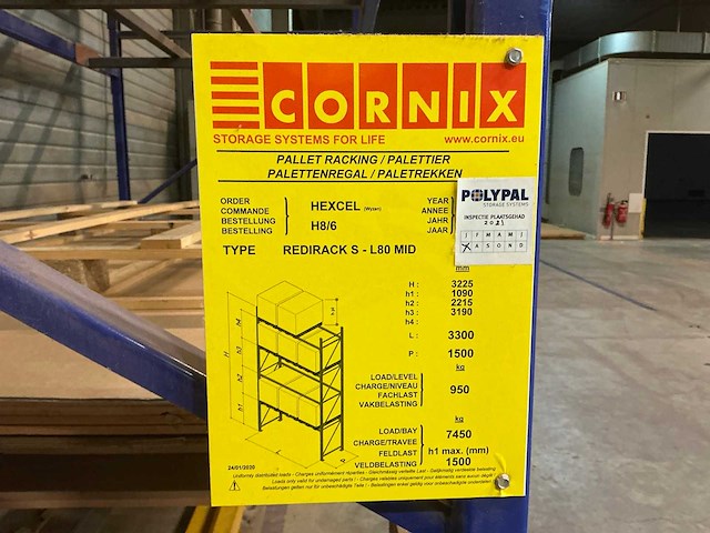 Cornix redirack s - l80 mid palletstelling (4secties) - afbeelding 7 van  12