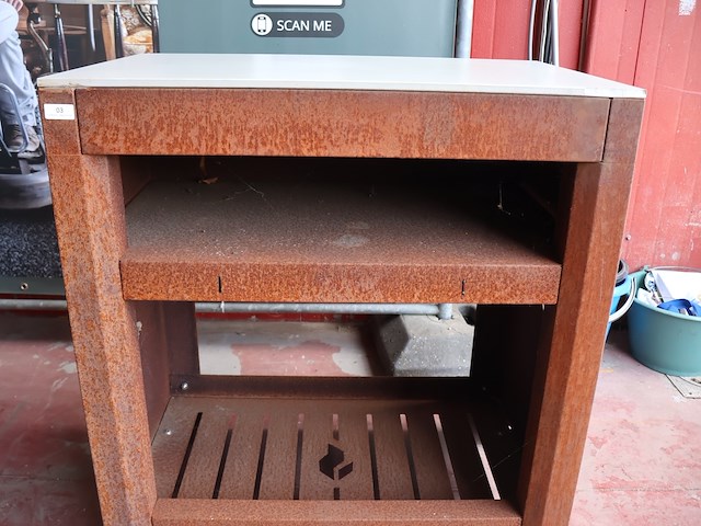 Cortenstaal bbq meubel - afbeelding 3 van  7