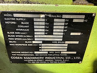 Cosen ah-250h bandzaagmachine - afbeelding 6 van  6