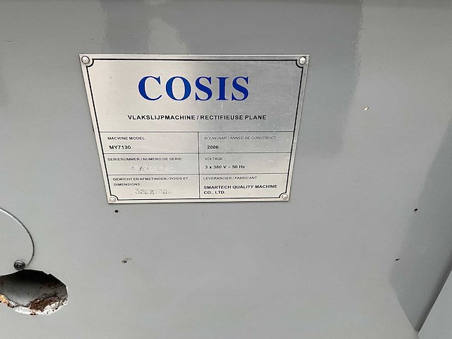 Cosis - 2006 - my7150 - vlakslijpmachine - afbeelding 9 van  10