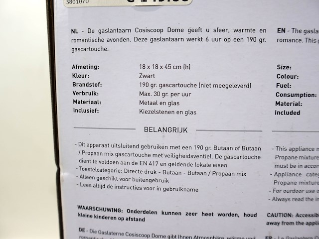 Cosiscoop dome gaslantaarn - afbeelding 2 van  2