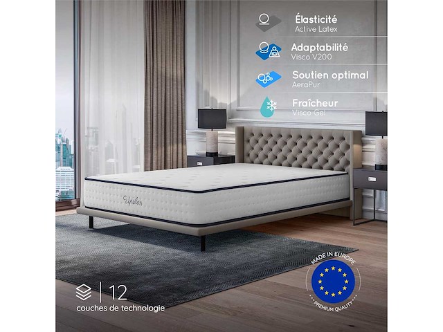 Cosmos matras 160x200 memory + blauw latex, 30 cm dik + hr foam - afbeelding 3 van  9