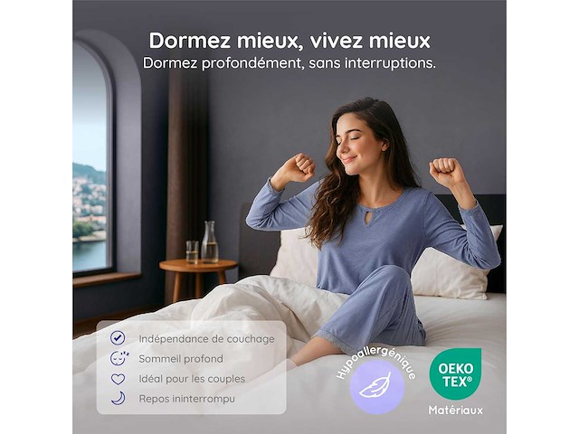 Cosmos matras 160x200 memory + blauw latex, 30 cm dik + hr foam - afbeelding 7 van  9
