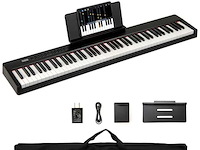 Costway 88-toetsen draagbare digitale piano zwart - afbeelding 1 van  5