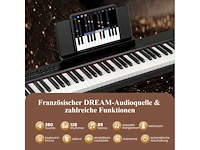 Costway 88-toetsen draagbare digitale piano zwart - afbeelding 3 van  5