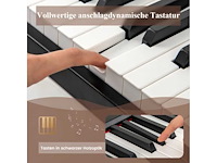 Costway 88-toetsen draagbare digitale piano zwart - afbeelding 4 van  5