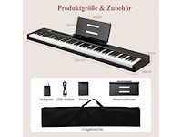 Costway 88-toetsen draagbare digitale piano zwart - afbeelding 5 van  5