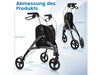 Costway aluminium opvouwbare rollator voor senioren - afbeelding 1 van  6