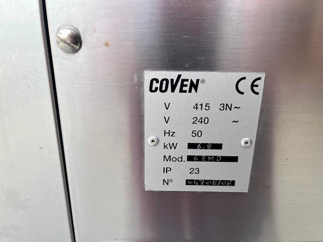 Coven 6 emd coven 6 emd – pro oven convectie & bevochtiging – 6,8 kw – roestvrijstalen standaard - afbeelding 5 van  7