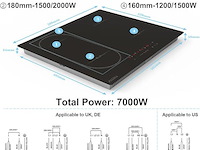 Covercook inbouw inductiekookplaat (4 zones) - afbeelding 6 van  6