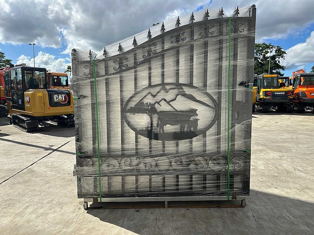 Cow design gate - 4200mm - poort - afbeelding 5 van  8