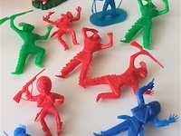 Cowboy en indiaan figuren. 23 stuks - afbeelding 3 van  4