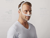 Cpap-masker met neuskussenframe - afbeelding 2 van  3