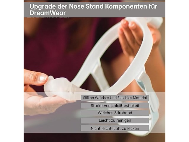 Cpap-masker met neuskussenframe - afbeelding 3 van  3