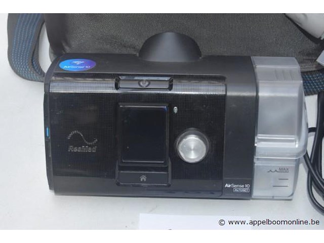 Cpap-toestel resmed, met kabels en opbergzak, werking niet gekend - afbeelding 2 van  3