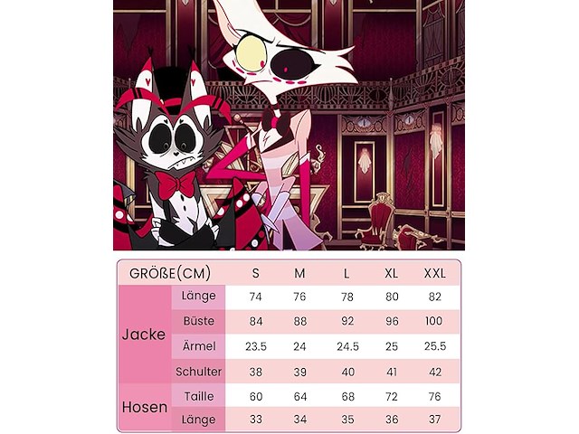 Cr rolecos hazbin hotel alastor cosplay kostuum (medium) - afbeelding 3 van  3