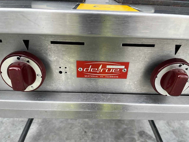 Crane crane professional stove degrue – 4 gasbranders – roestvrij staal – gietijzeren roosters – horeca - afbeelding 2 van  6