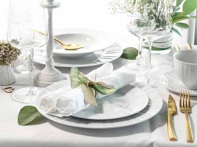 Creatable, 17609, barcelona white, 30-delig dinerservies, porselein - afbeelding 3 van  4
