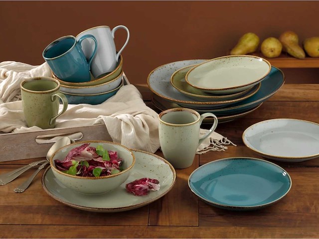 Creatable, 19951, multicoloured nature collection, 16-delig servies, steengoed - afbeelding 3 van  7