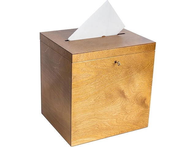 Creative deco afsluitbare houten doos - afbeelding 1 van  4