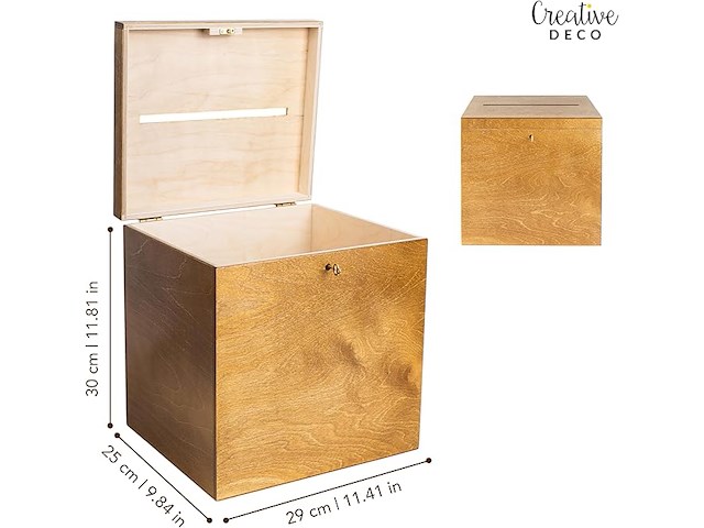 Creative deco afsluitbare houten doos - afbeelding 4 van  4