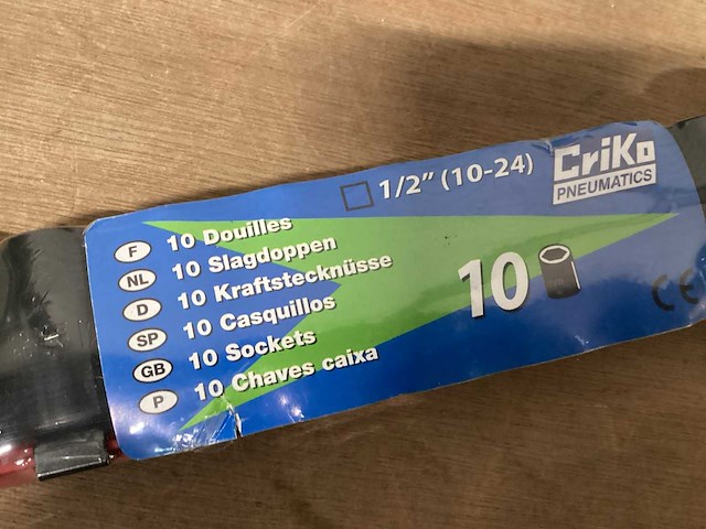Criko doppenset voor slagmoersleutel, 10 delig (10x) - afbeelding 4 van  4