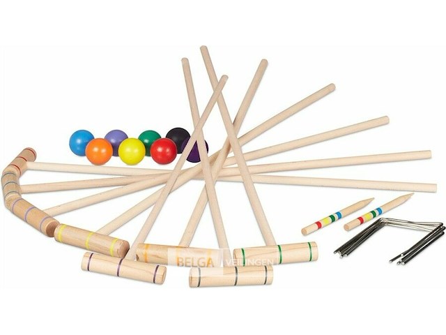 Croquet spel 8 spelers - afbeelding 1 van  7