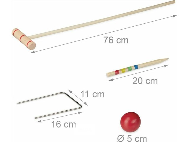 Croquet spel 8 spelers - afbeelding 2 van  7