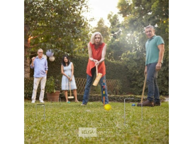 Croquet spel 8 spelers - afbeelding 4 van  7