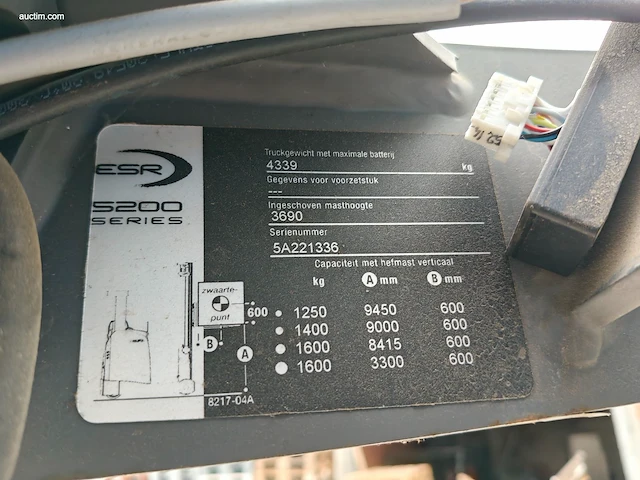 Crown esr 5260-16 opt3 reachtruck nn - afbeelding 20 van  23