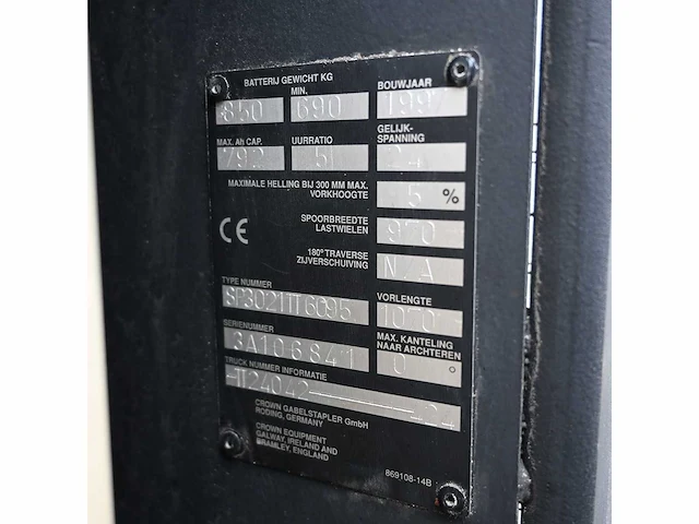 Crown sp3021tt6095 elektrische orderpicker - afbeelding 8 van  16