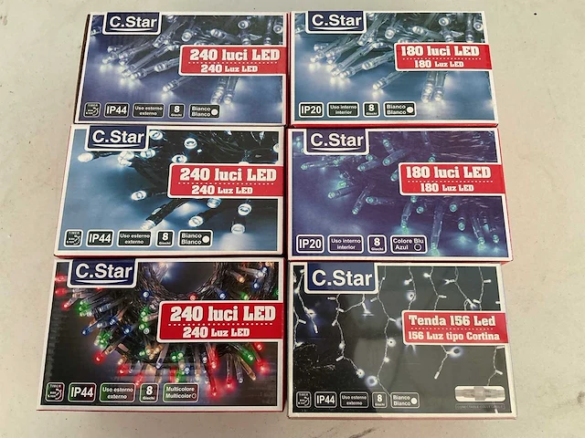 C.star kerst- & seizoensartikelen led slingers (6x) - afbeelding 1 van  1