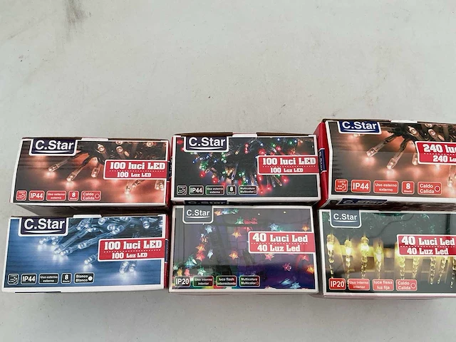 C.star kerst- & seizoensartikelen led slingers (6x) - afbeelding 1 van  3