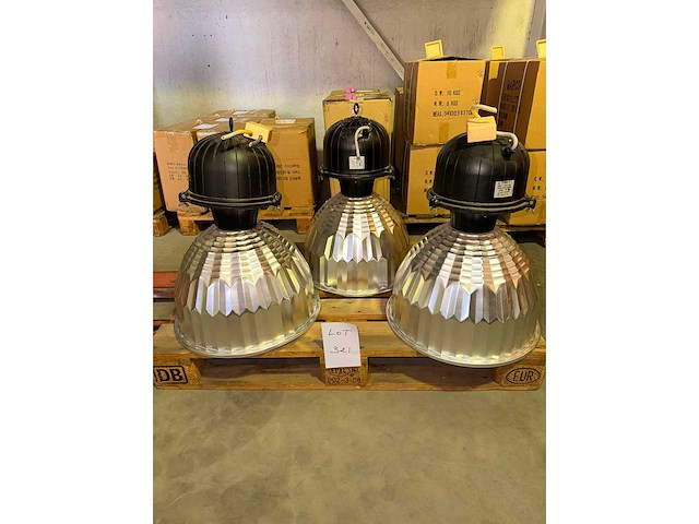 Cuba 2 - grote industriële hanglamp / fabriekslamp met reflector - hanglampen (3x) - afbeelding 1 van  1