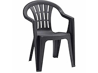 Cuba set 4 grafiet plastic stapelstoelen n01364 - afbeelding 3 van  3